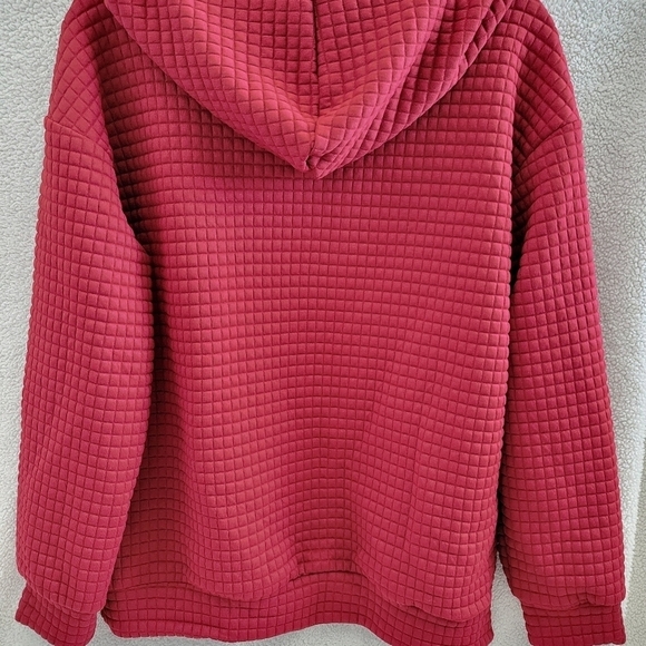 SHEIN EZwear Kangaroo Pocket Drop Shoulder Drawstring Hoodie - Picture 2 of 5